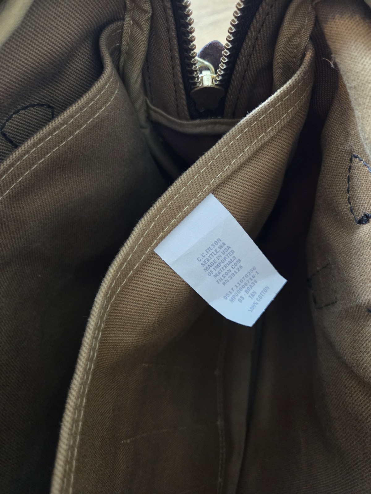 Filson Rugged Twill Original Briefcase | Tan | Made in USA | MSRP $499