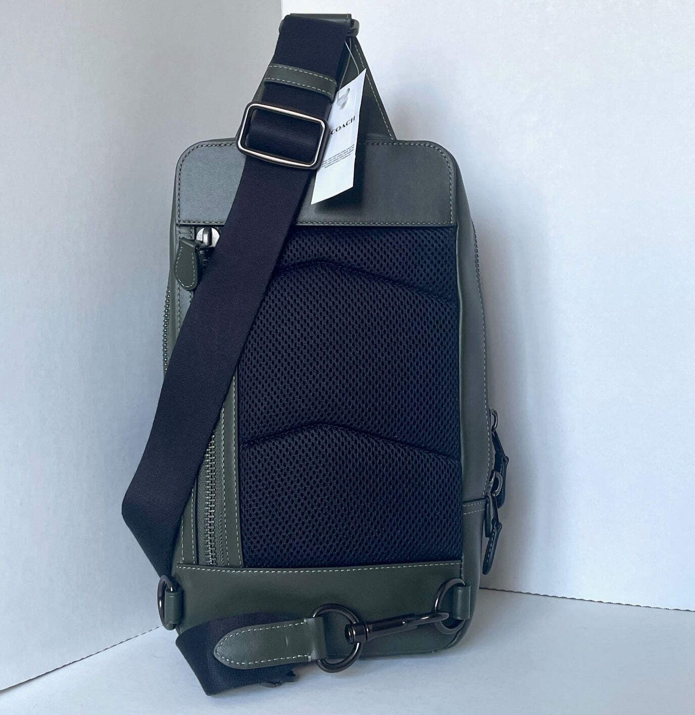 Coach Gotham Pack Sling CAF37 Camo Green Signature Leather Crossbody