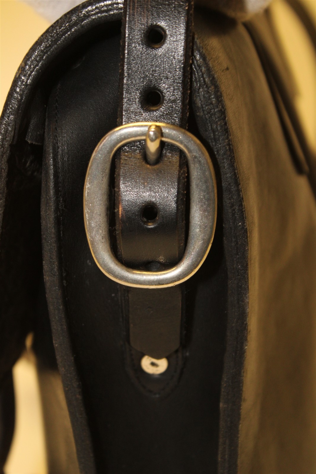 Premium Thick Leather Hand Crafted Large Black Messenger Bag