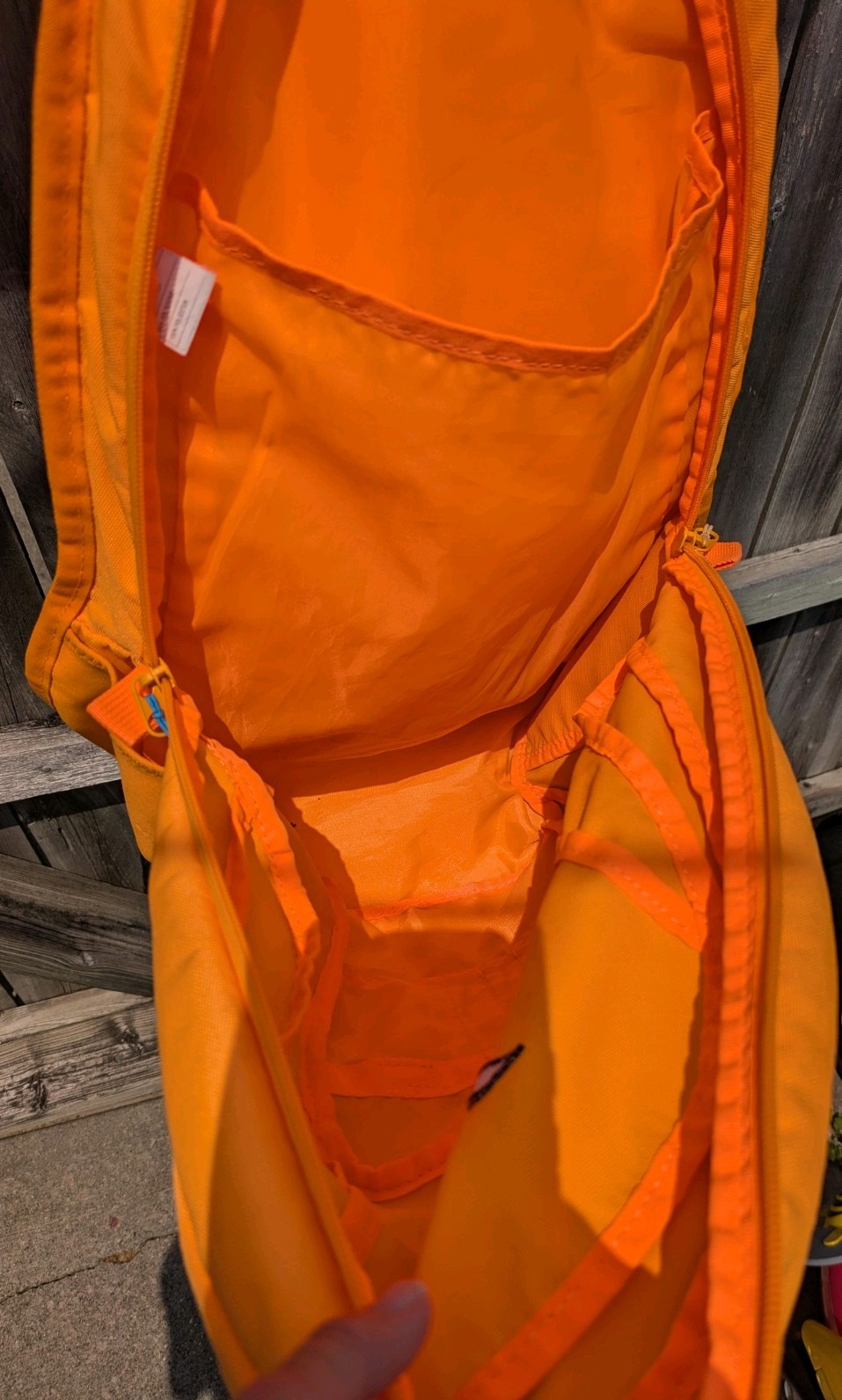 Hurley Neon Orange Backpack. Great for visibility, hiking or to school.