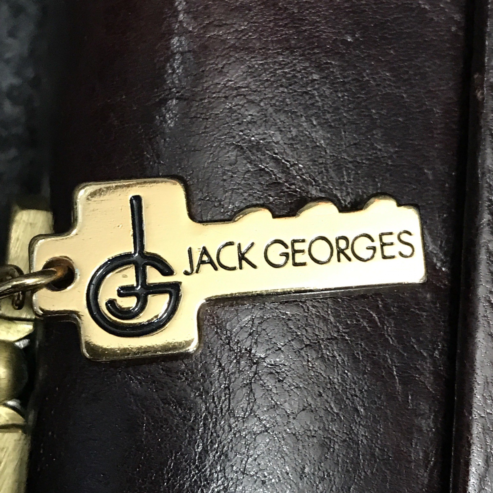 Jack Georges Elements Collection 4402 Burgundy Leather Double Gusset Briefcase