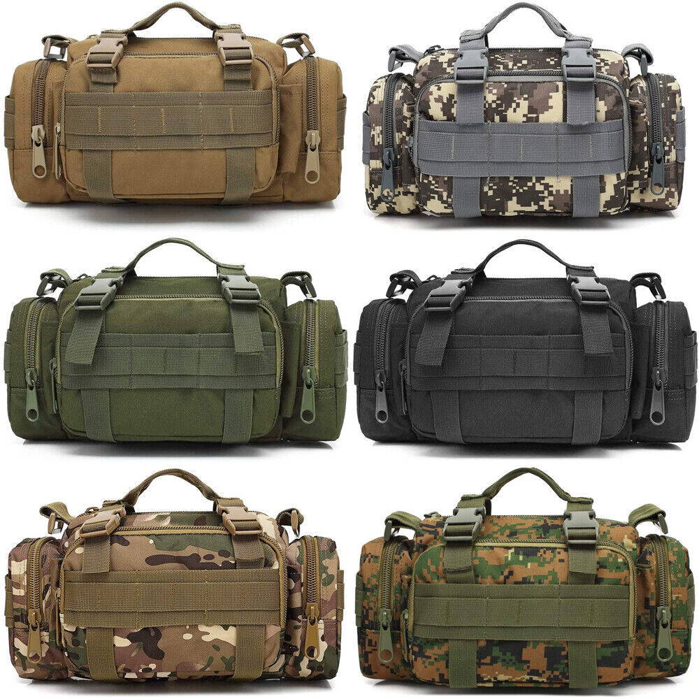 Mens Outdoor Tactical Duffle Bag Shoulder Bag Sports Gym Travel Hiking Small Bag