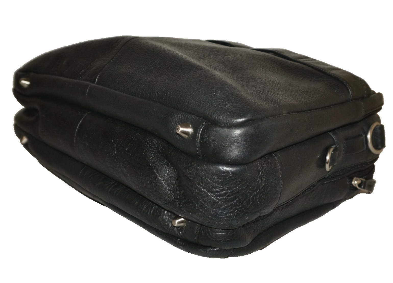 BOSCA Large Black Leather Attache’ Bag 11×15 *NO STRAP