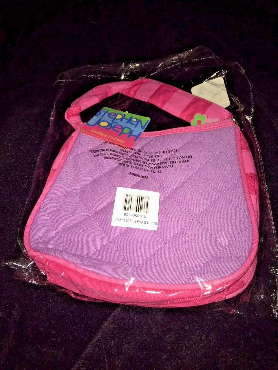 New NWT Stephen Joseph Quilted Butterfly Purse Lowest Price Baby Shower GIft