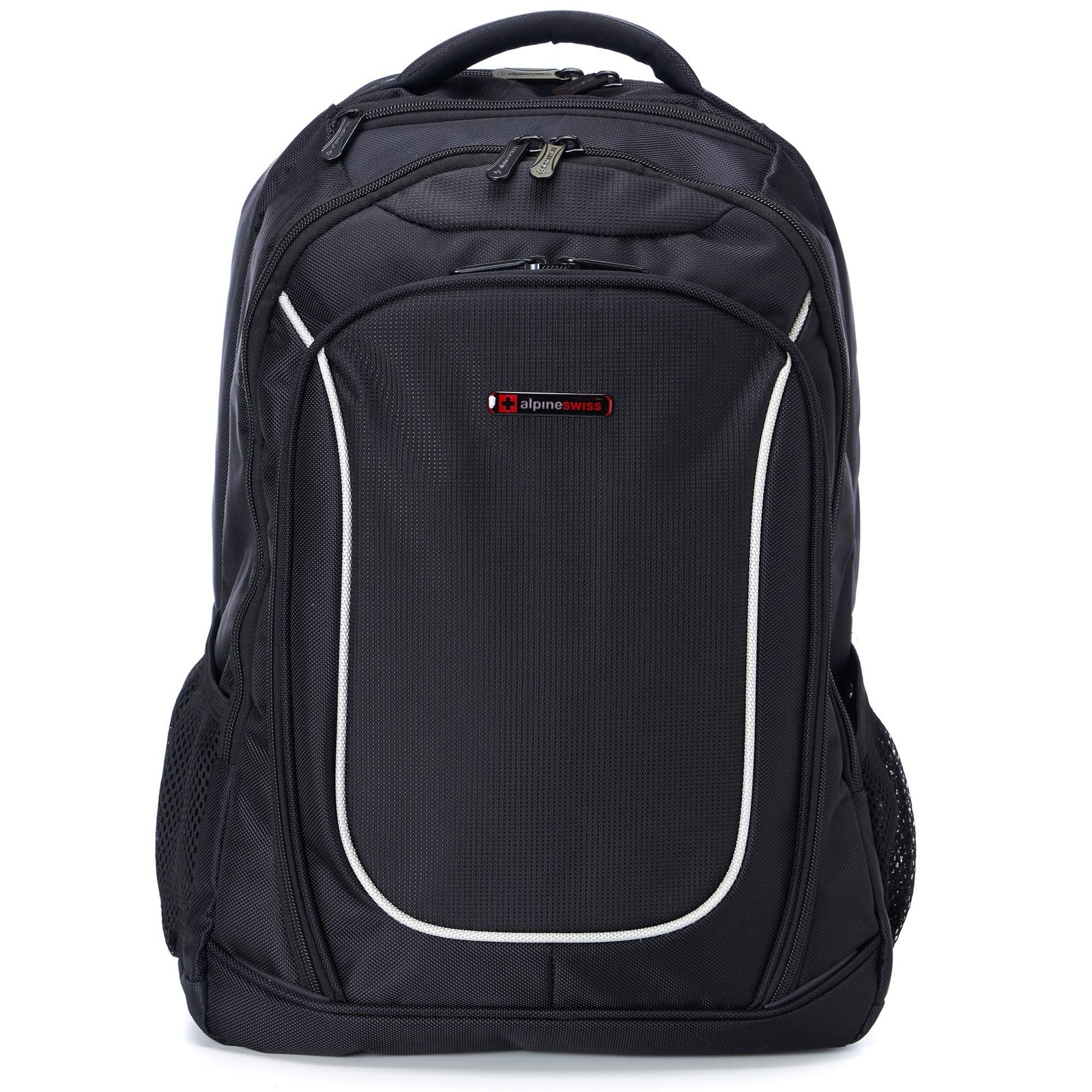 15.6″ Laptop Backpack with Sleeve, Durable Black Design for School or Travel