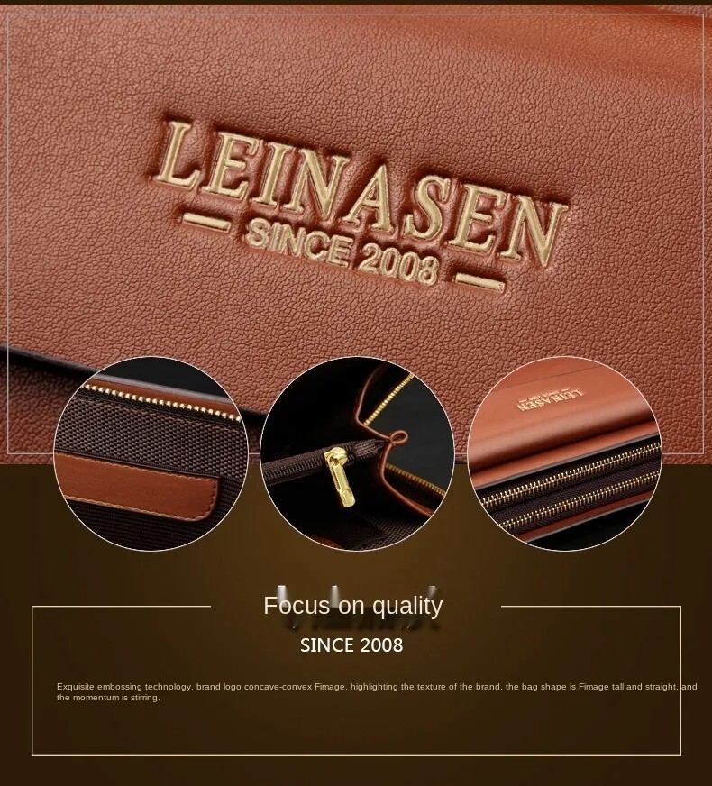 Mens Wallet Leather Zipper Large Phone Card Holder Bag Business Clutch Handbag