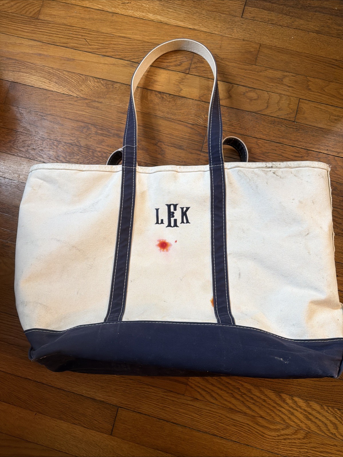 LL BEAN BOAT AND TOTE X-LARGE ZIP TOP Monogrammed