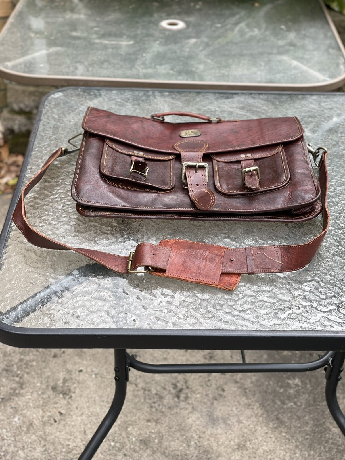 Cuero Vintage Handmade Leather Bag for Laptop – Brown