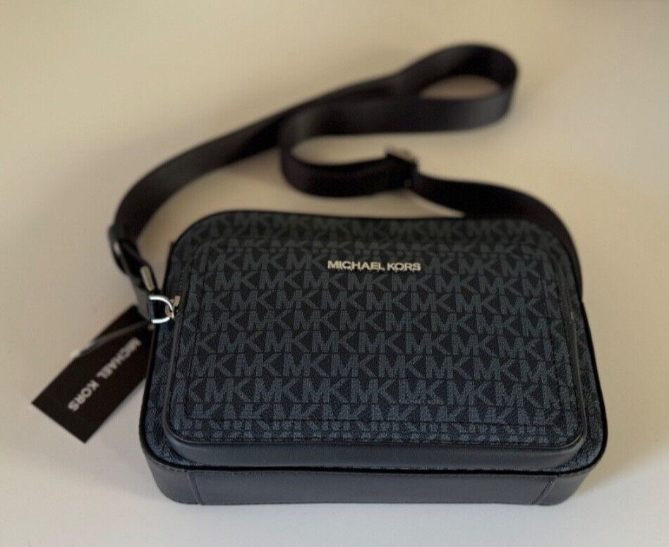 MICHAEL KORS COOPER EAST WEST SHOULDER CROSSBODY FLIGHT BAG ADMIRAL/PALE BLUE