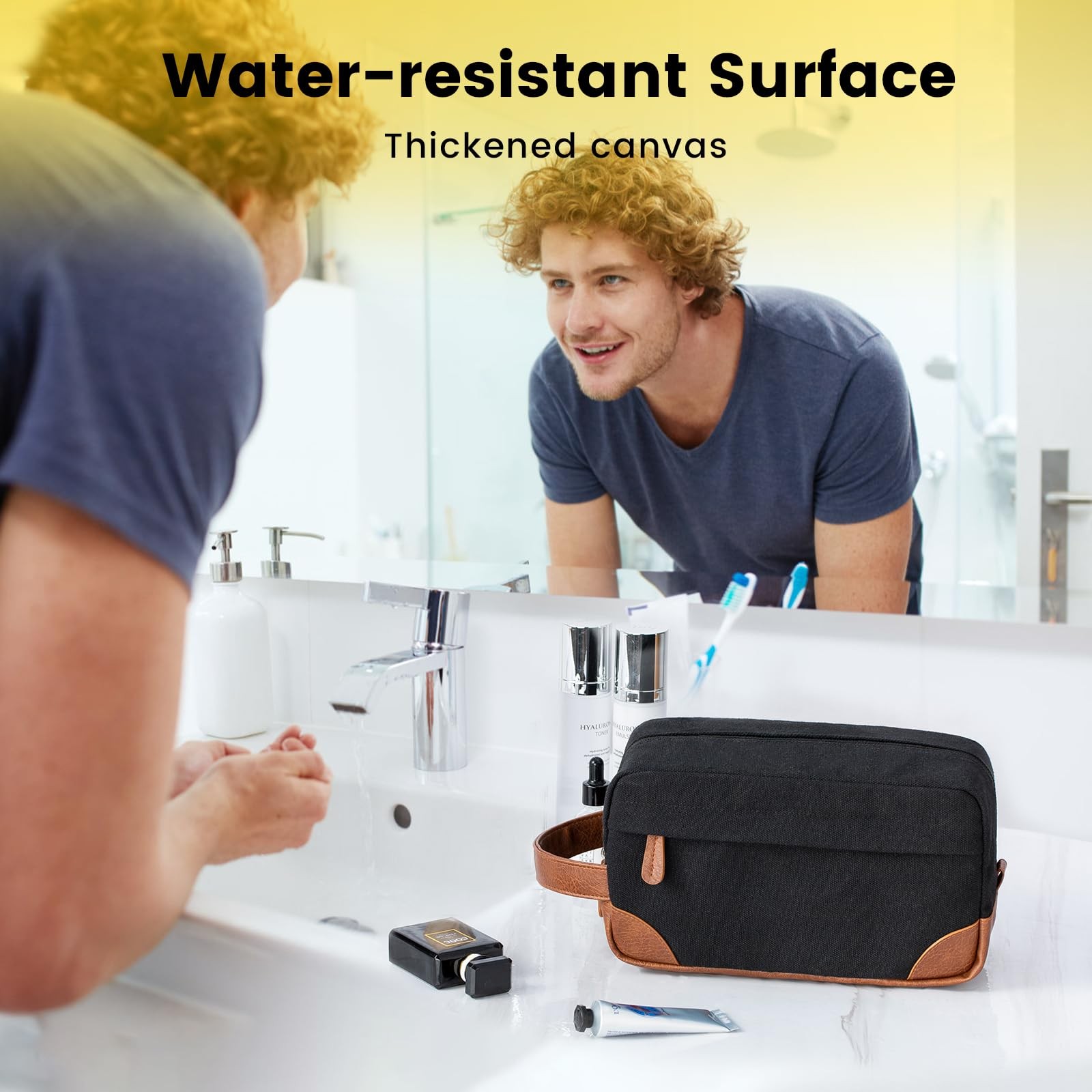 Vorspack Travel Toiletry Bag – Hanging Medium (Pack of 2), Black
