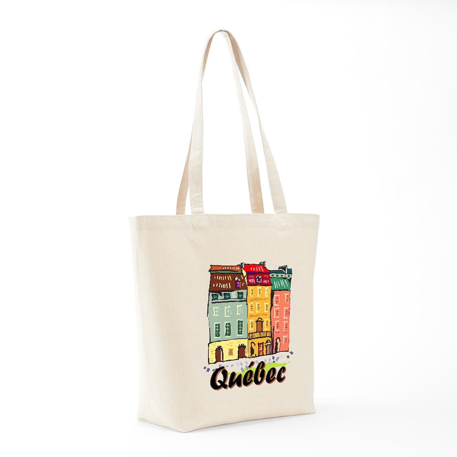 CafePress Quebec City Natural Canvas Tote Bag, Cloth Shopping Bag (472312847)