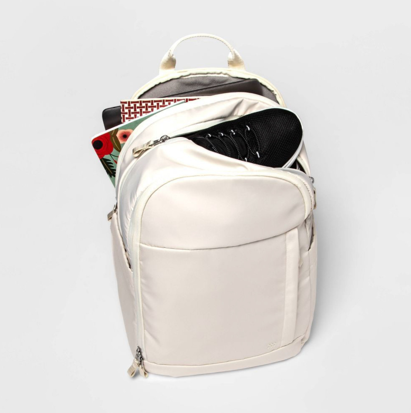 New 17.5″ Lifestyle Backpack Off White All in Motion High School Solid Twill Bag