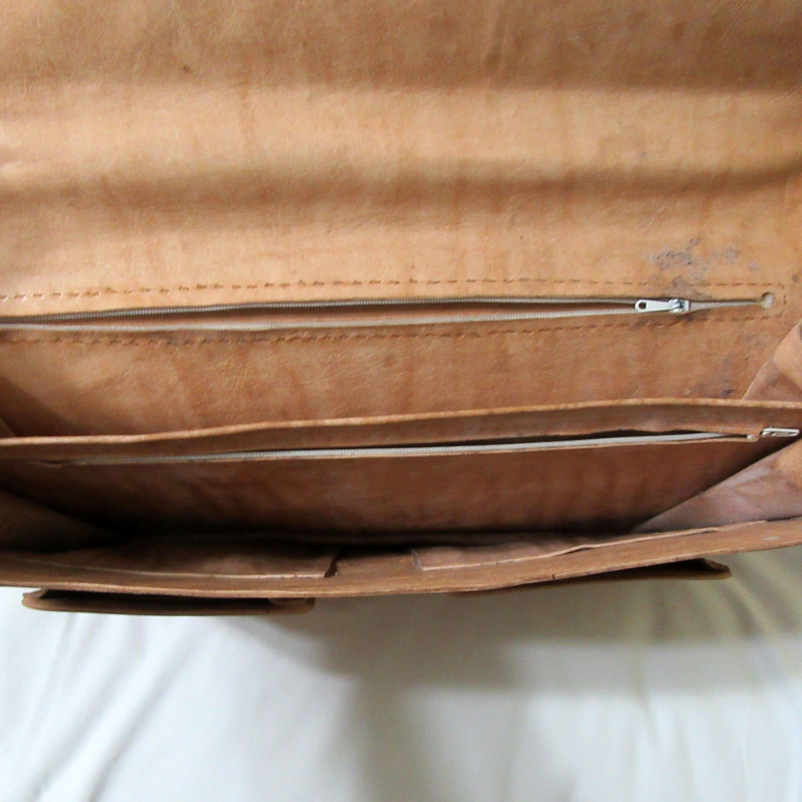Heavy Gauge LEATHER Hand Stitched Professional Corporate Business TRAVEL BAG