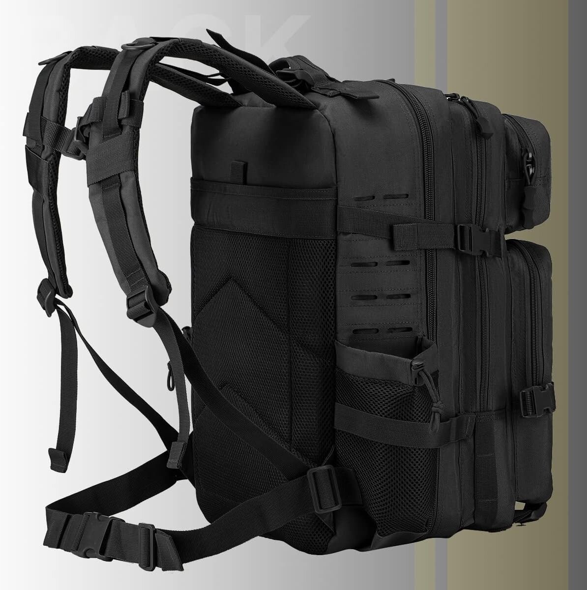 Tactical Military Backpack 45L Large Waterproof Rucksack Hiking Laptop Backpack