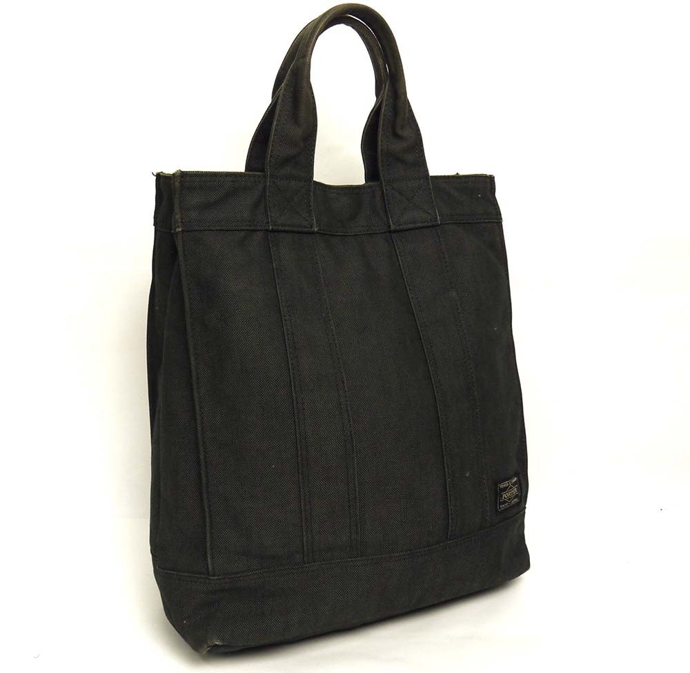 Porter 6l-6-010 Canvas Tote Bag Gray 31cm x 25.5cm x 12cm Triple Pocket Handbag