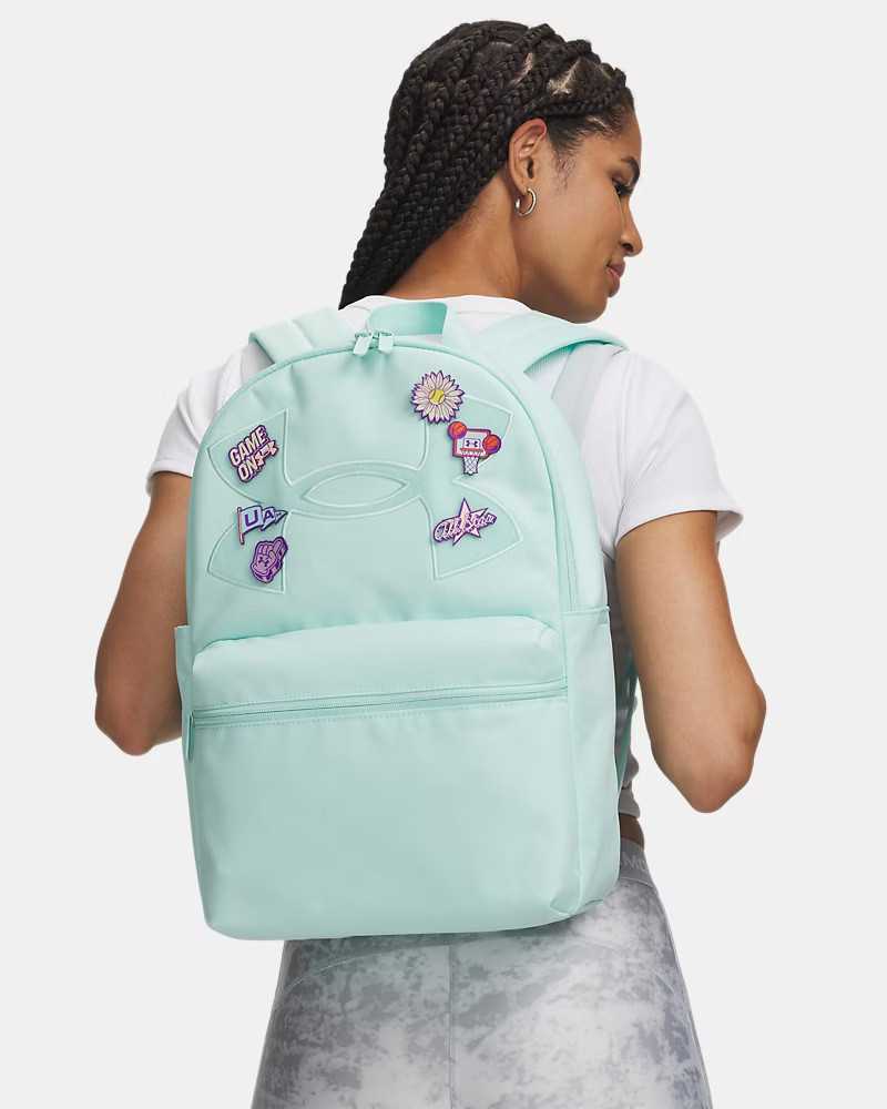 Under Armour UA Essential Patch Backpack Water Resistant School Gym Travel Bag 2