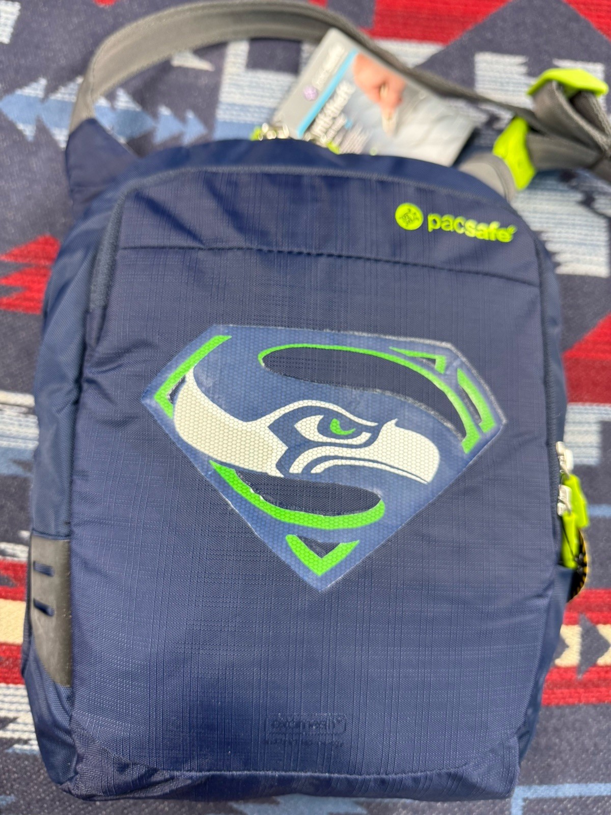 Pacsafe Seahawks Venturesafe 200 GII AntiTheft RFID Crossbody Shoulder Bag Blue