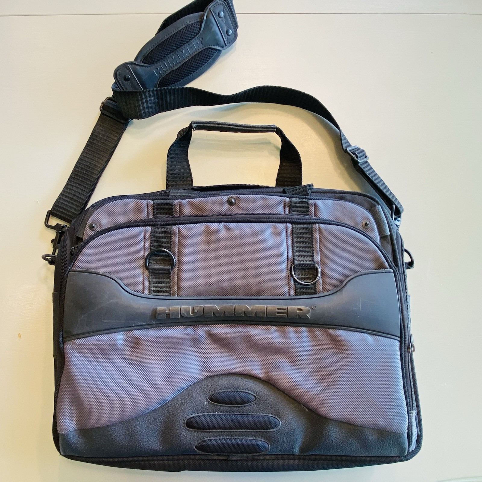 HUMMER Truck Messenger Laptop Computer Shoulder Briefcase Bag Black 17×14 CLEAN