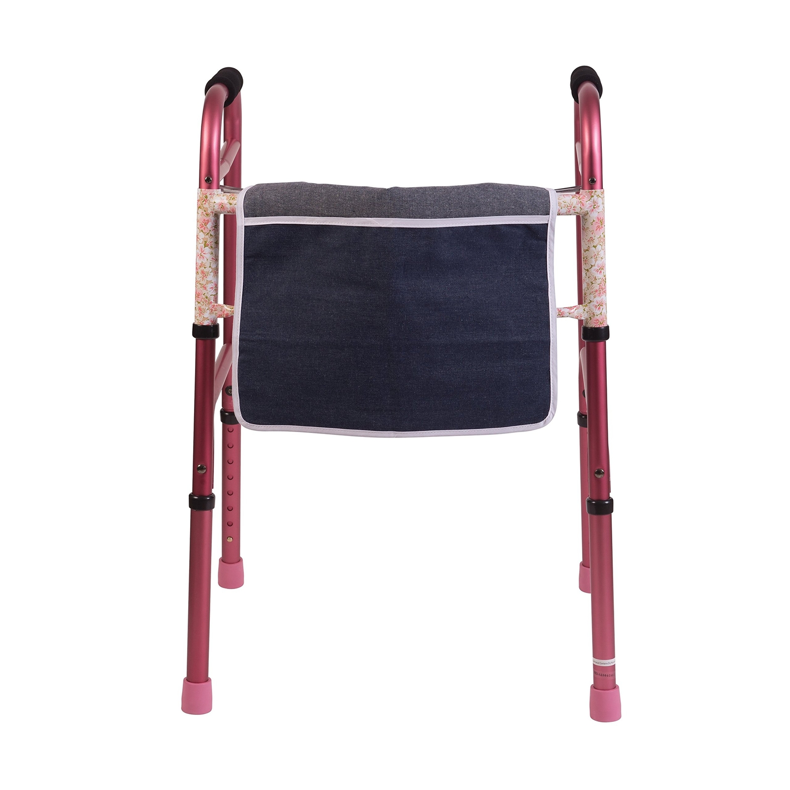 Navy Denim Walker Storage Pouch with Large Compartment Easy Hook and Loop Clo…