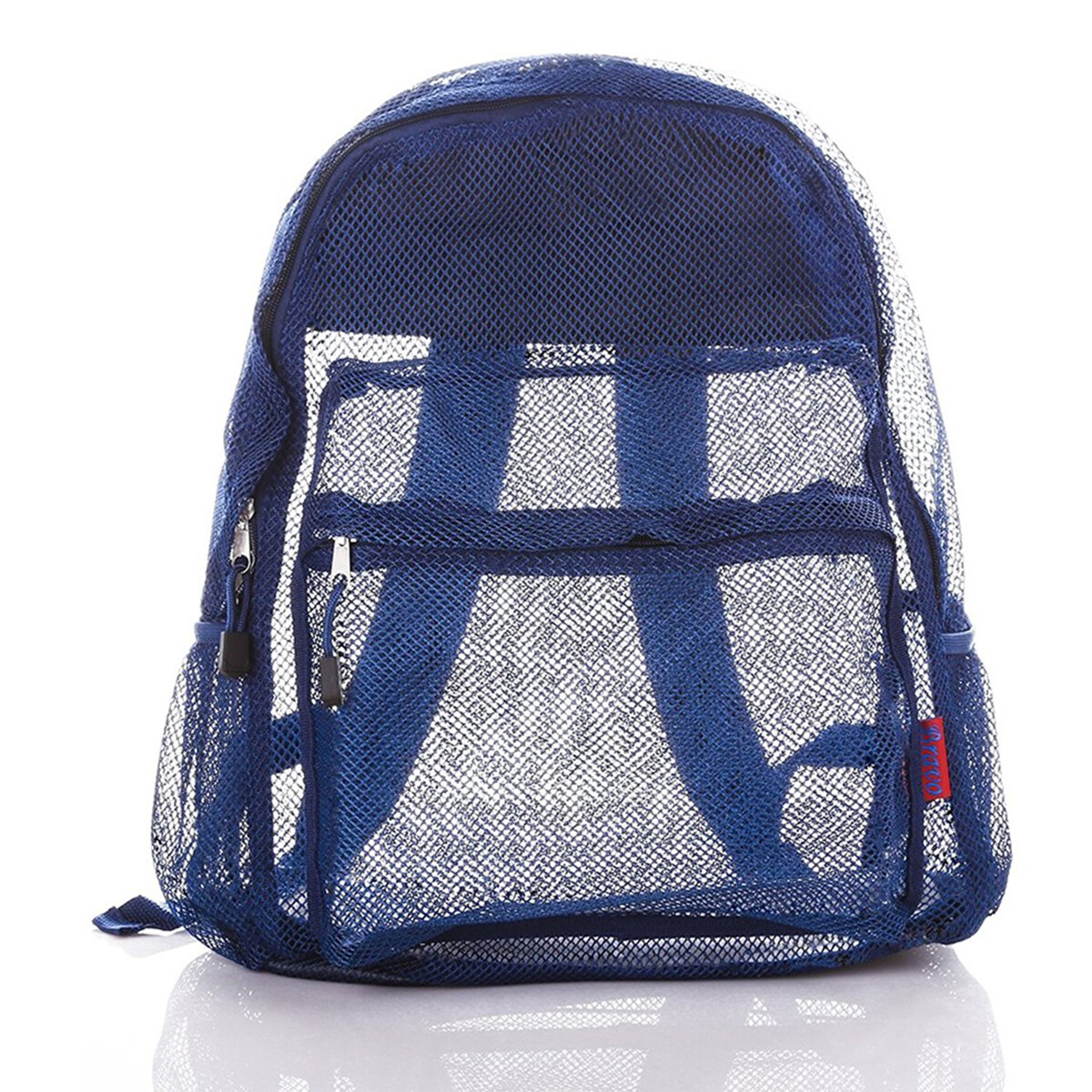 Semi-Transparent Mesh Backpack with Comfort Padded Straps, Black