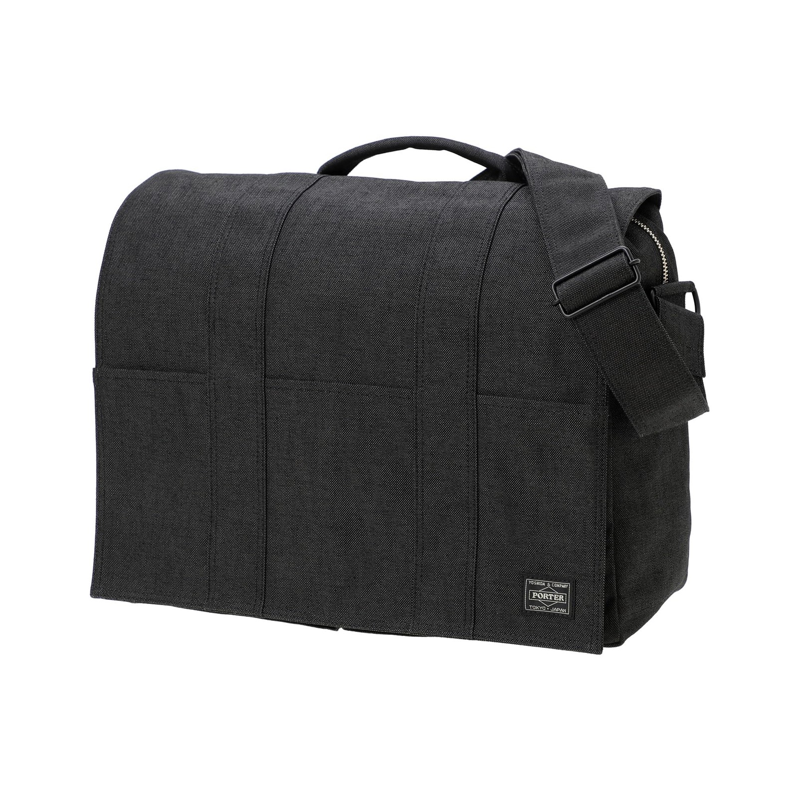 PORTER SMOKY Shoulder Bag, Yoshida & Co., A4 Size, Black