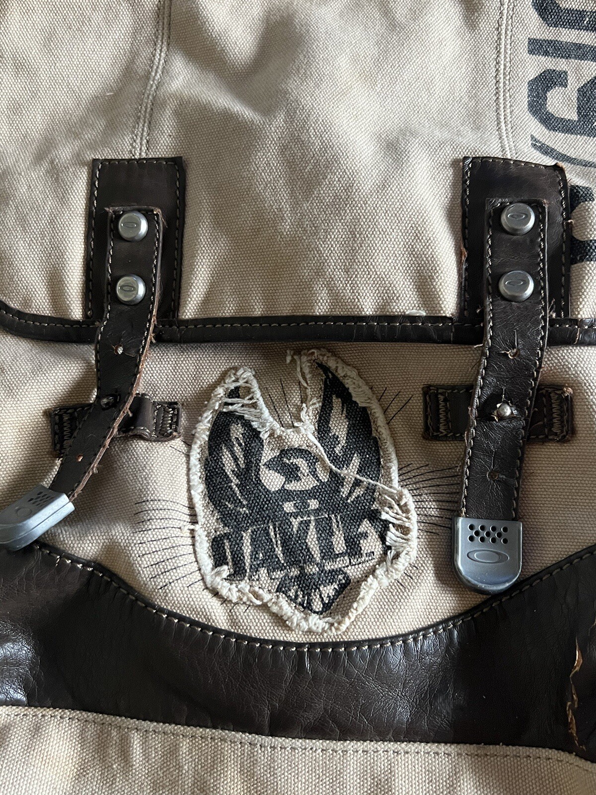 OAKLEY TACTICAL FIELD GEAR AP BAG Canvas Leather Pack Sling Carry Backpack