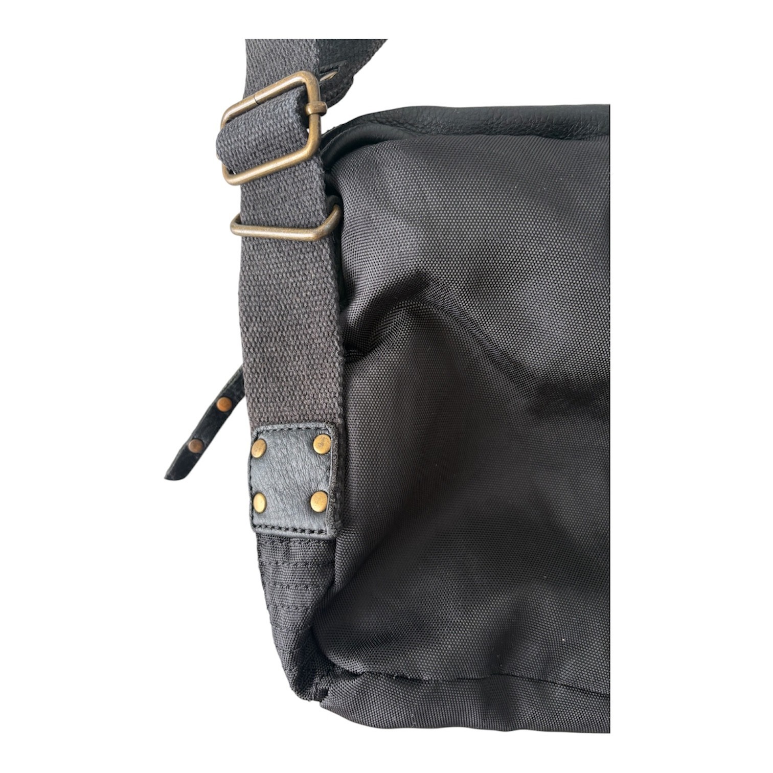 DIESEL Vintage Black Leather Small Crossbody Avant Garde Industrial City Rave