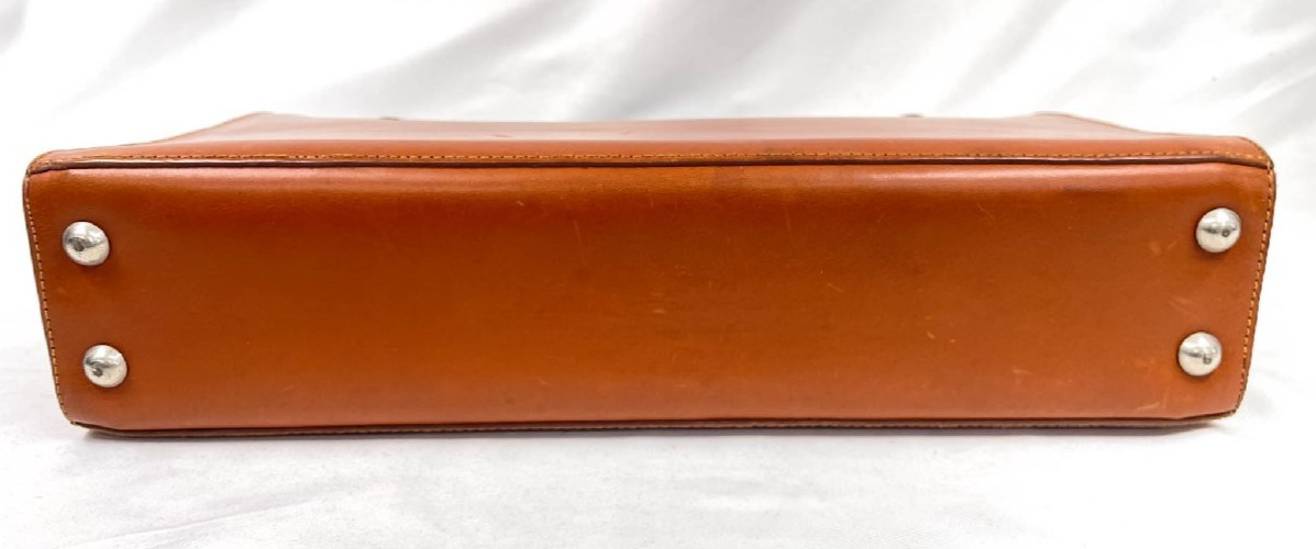 Bill Amberg Rocket Bag Bridle Leather Briefcase Light Brown Self Standing
