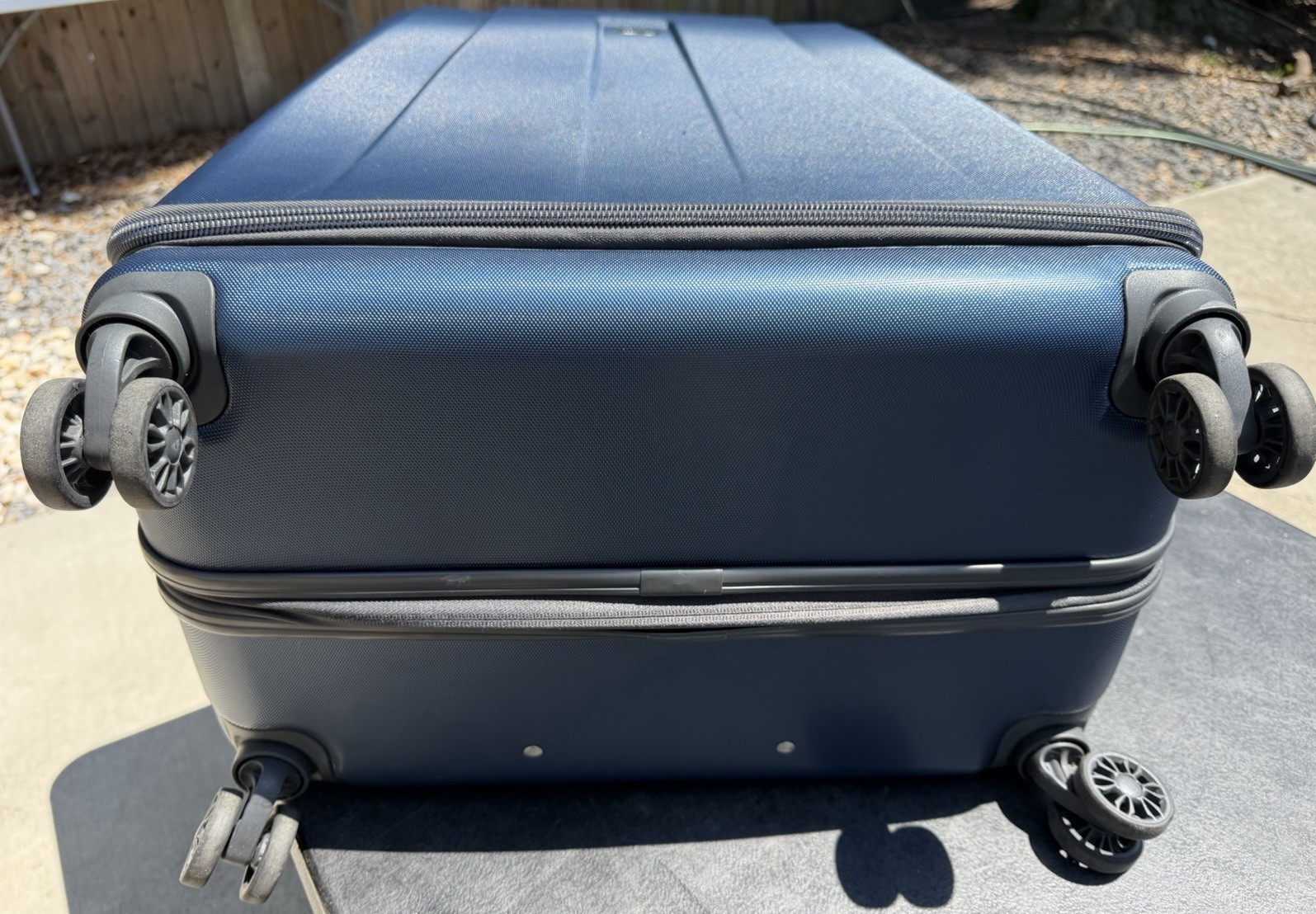 DELSEY PARIS Hardside Expandable Luggage BLUE Spinner Wheels 32 Inch W TSA Lock