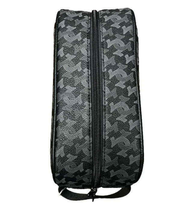 NWT True Religion Coda Toiletry Bag Black Horseshoe Logo Travel Dopp Shaving Bag