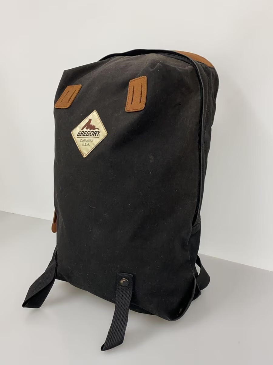 GREGORY Backpack, Polyester/Cotton, Black, Plain