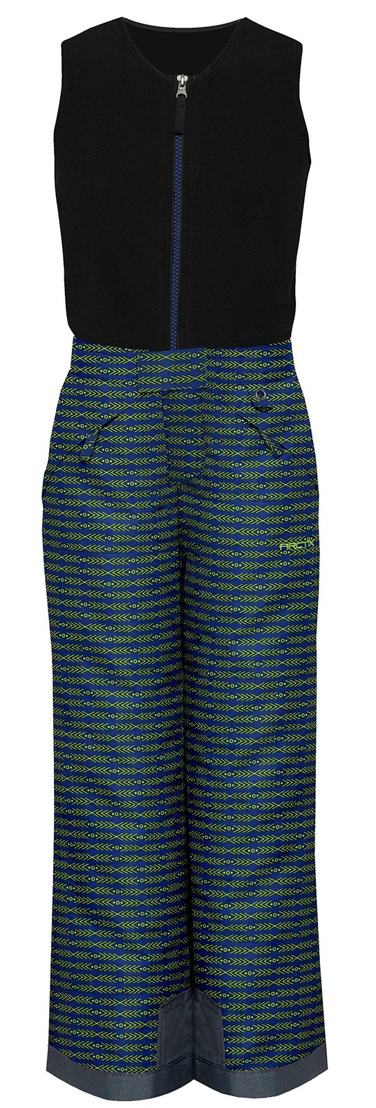 Arctix Kids Infinity Bib Overalls Arrowhead Royal Blue/Lime Large U1