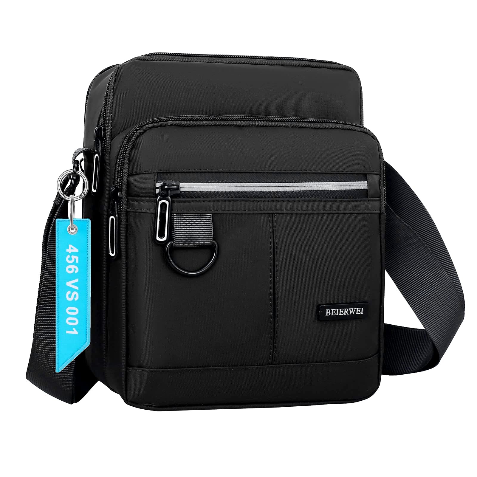 Small Waterproof Messenger Crossbody Shoulder Bag for Men Black