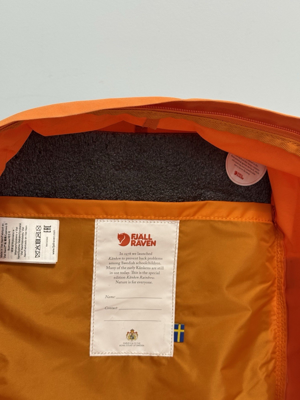 Fjällräven Kånken Rainbow Backpack Y2K Style Unisex Multicolor Bag