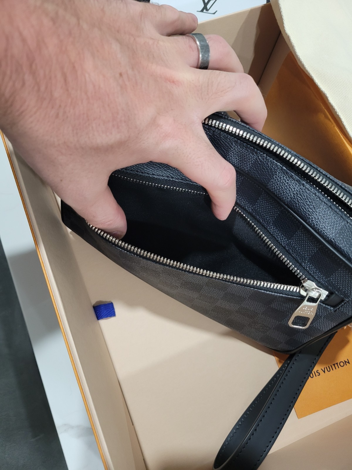 Louis Vuitton Damier Graphite Kasai Clutch — Like New!!