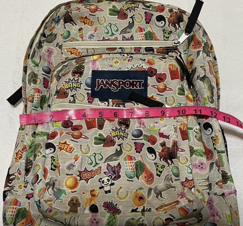 Limited Edition JanSport Superbreak Backpack Multi Stickers Student M46