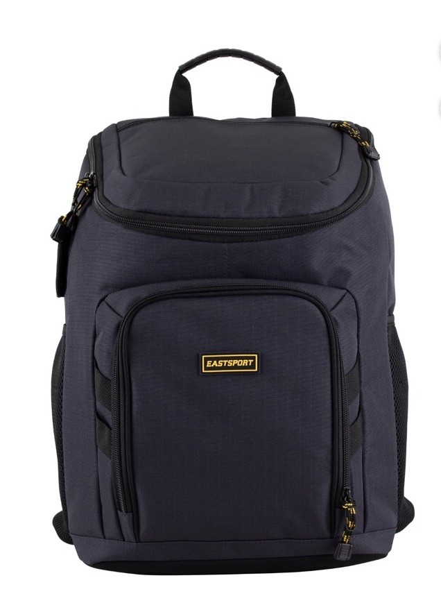 Eastsport Unisex Prince 17″ Top Loader Backpack, Nine Iron Ripstop Black