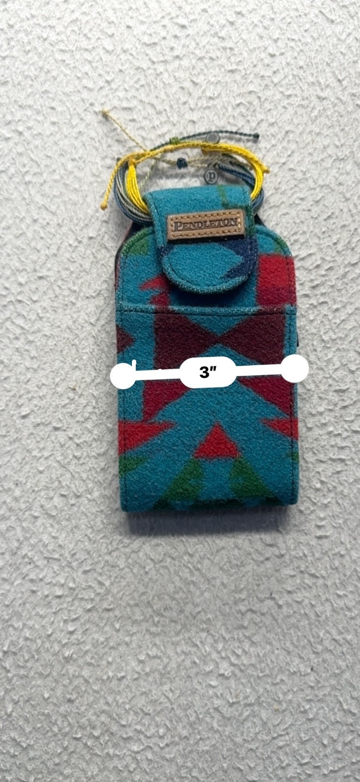Pendleton Wool Belt Pouch Case With Drawstring Closure & Native Navajo #9890