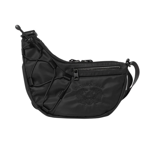 Onitsuka Tiger Small Messenger Bag Black Shoulder Bag Charm 3183B104