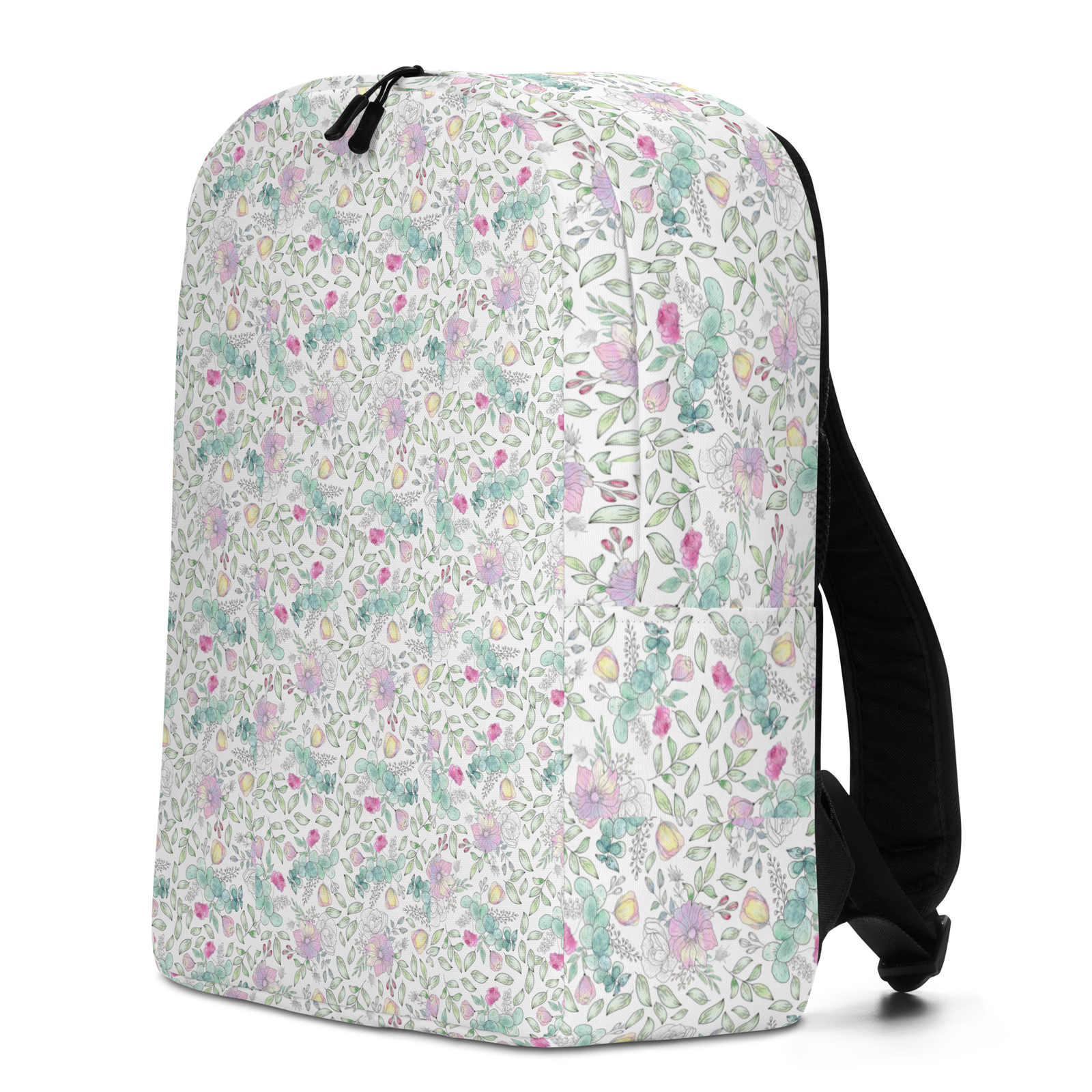 Minimalist Backpack Beautiful Floral Pattern