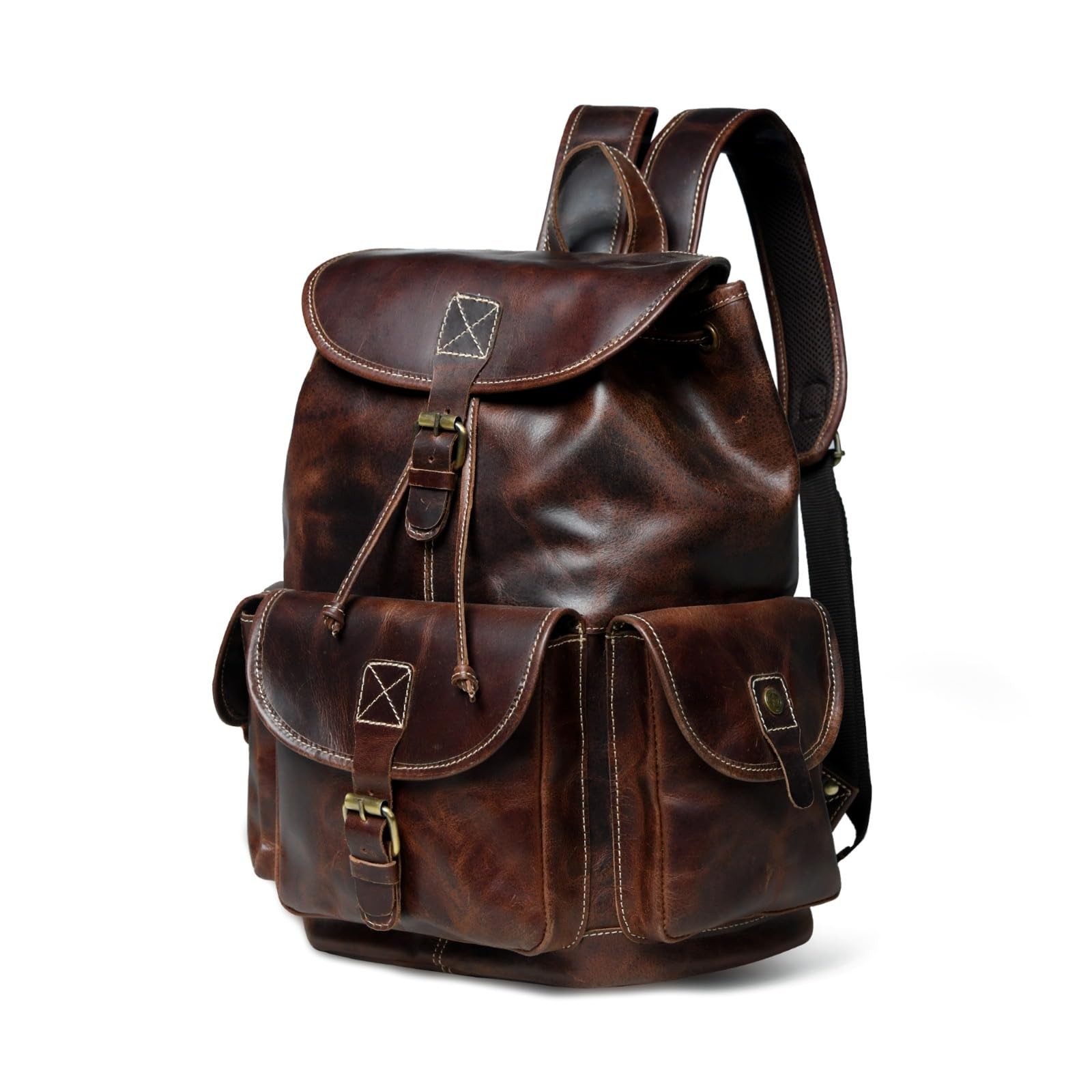 Handmade Genuine Leather Backpack for Men & Women Vintage Unisex College Back…