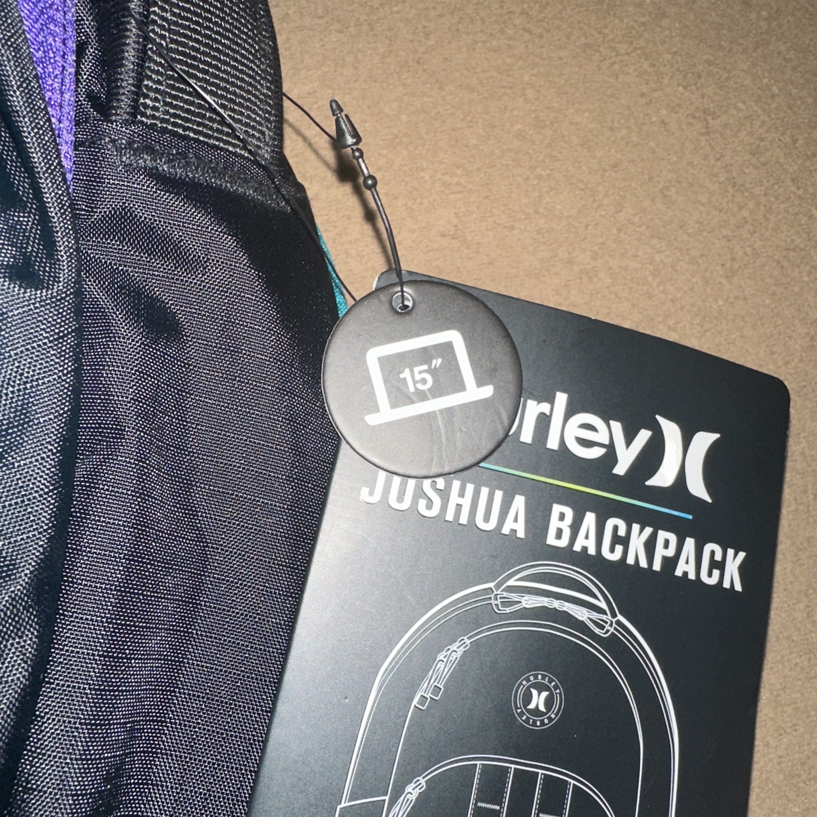 Hurley Joshua Black Multi Commuter Travel Backpack