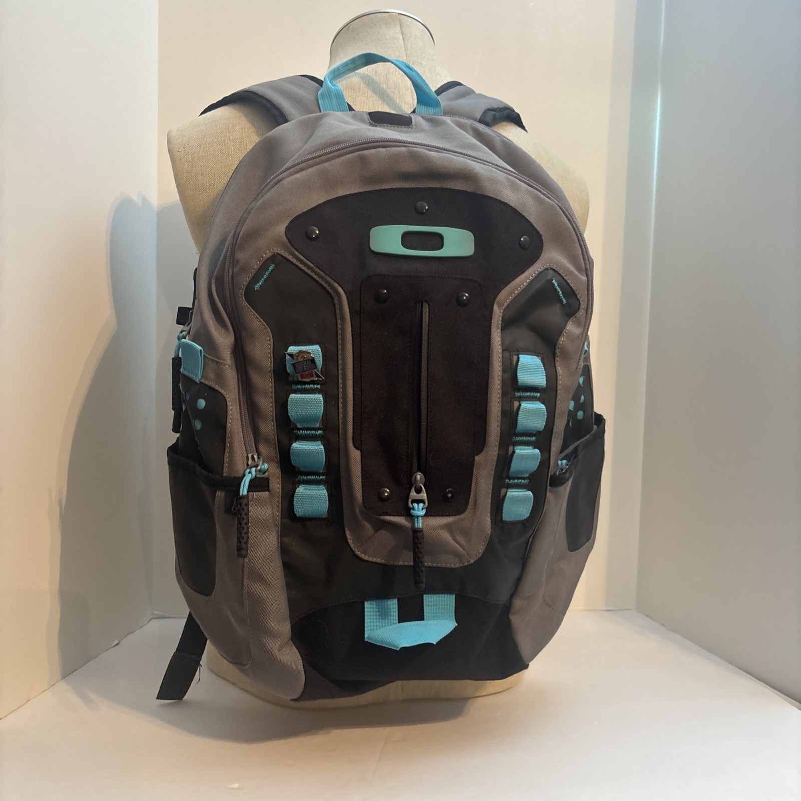 Oakley Echo Charlie Laptop School Hiking Backpack Blue Gray / Grey