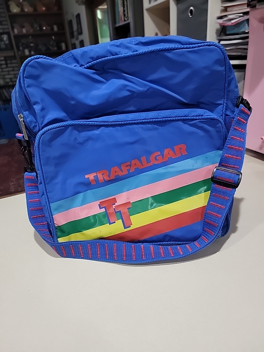 VTG TRAFALGAR RETRO BAG WEEKENDER MESSENGER BAG 80’s CARRY ON Cool Bag