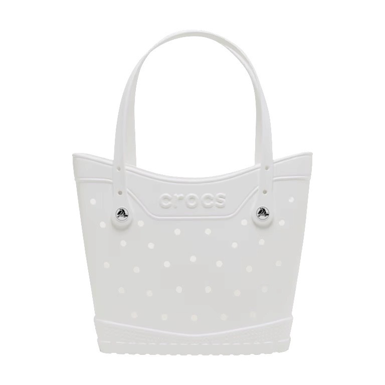 CROCS Classic Medium TOTE Bag White Milk Color New NWT 15”x12.5”