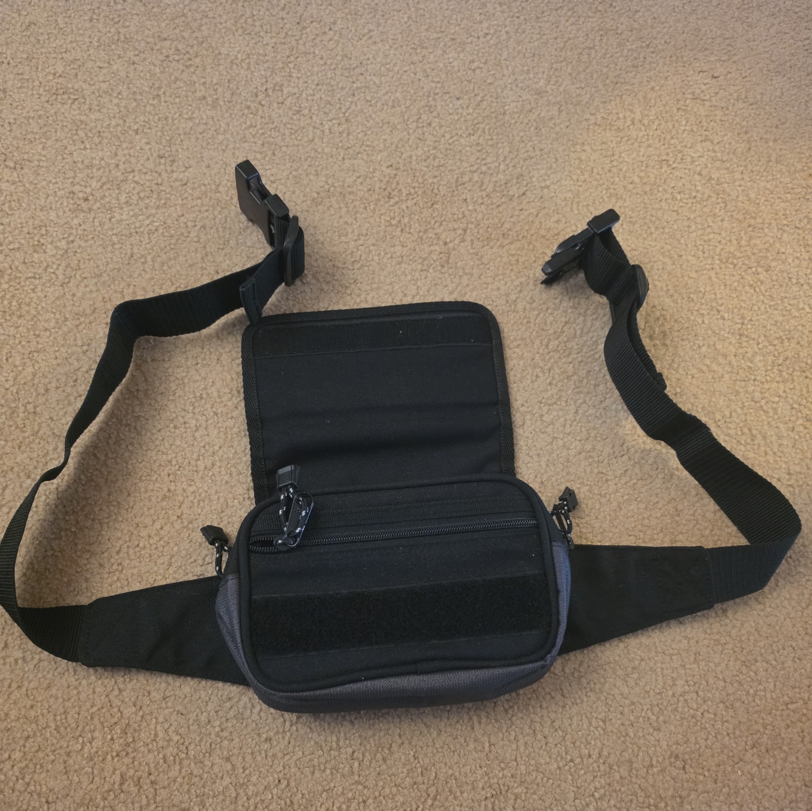 Triumph Motorcycles over-the-shoulder single-strap sling fanny bag black
