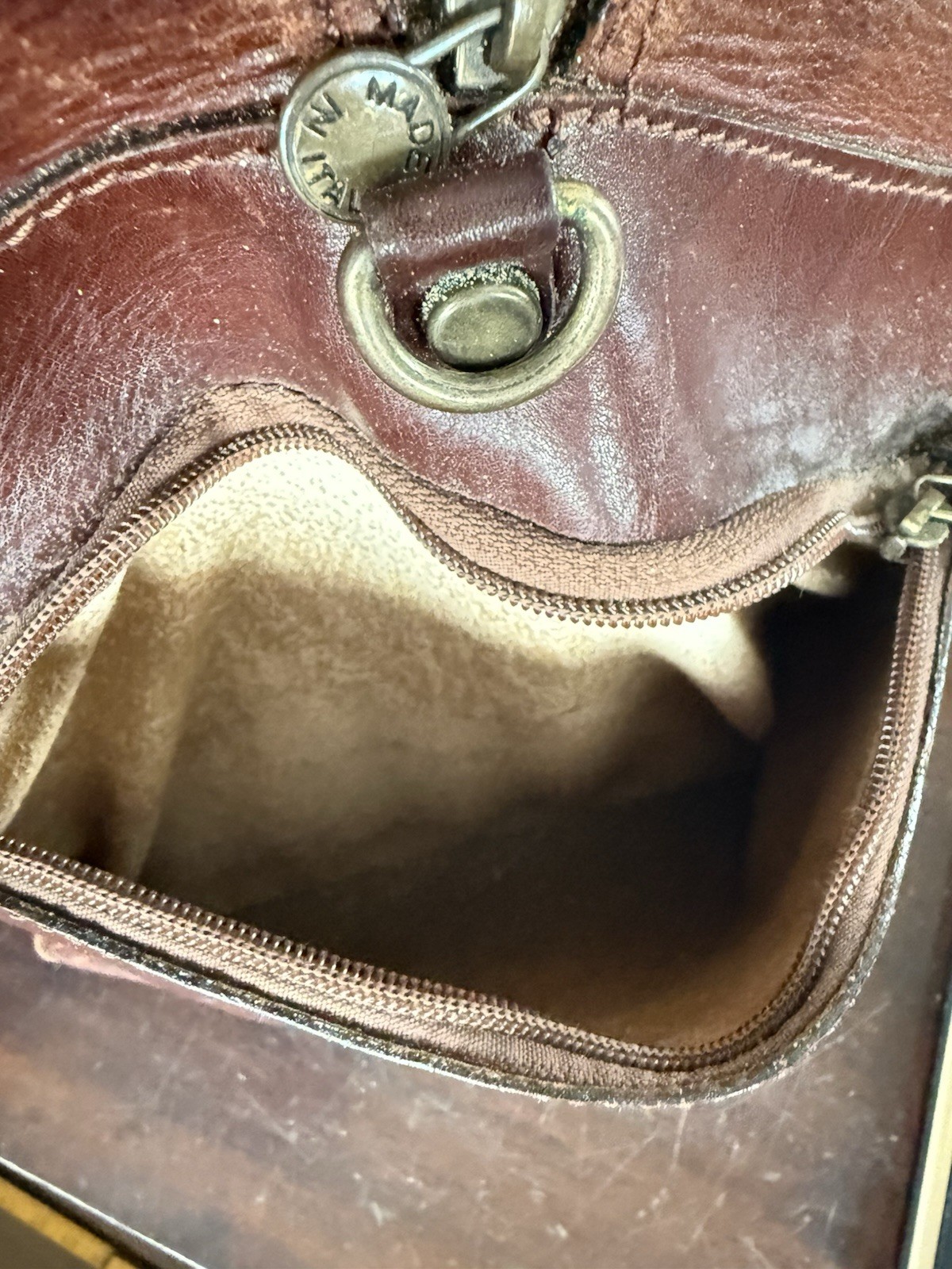 Peruzzi Firenze Italian Leather Weekender Bag Rich Brown luggage duffle