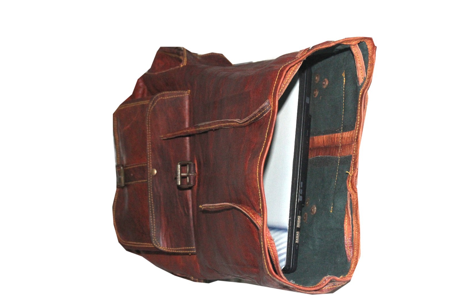 New Genuine Leather Back Pack Rucksack Travel Bag For Men’s and Women’s