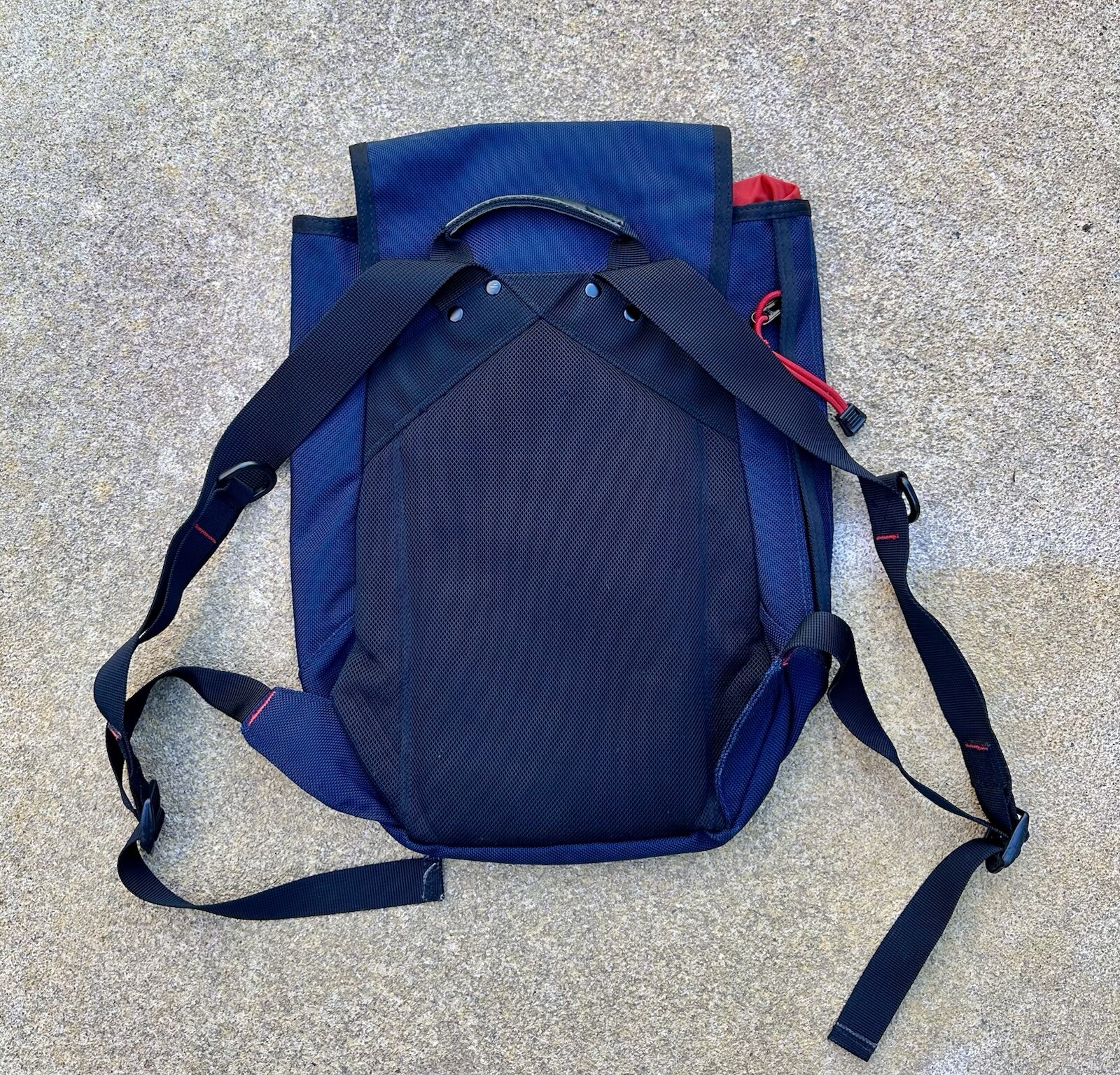 Luggage Label Japan Small Compact Navy Blue Backpack 13” X 13” X 4”