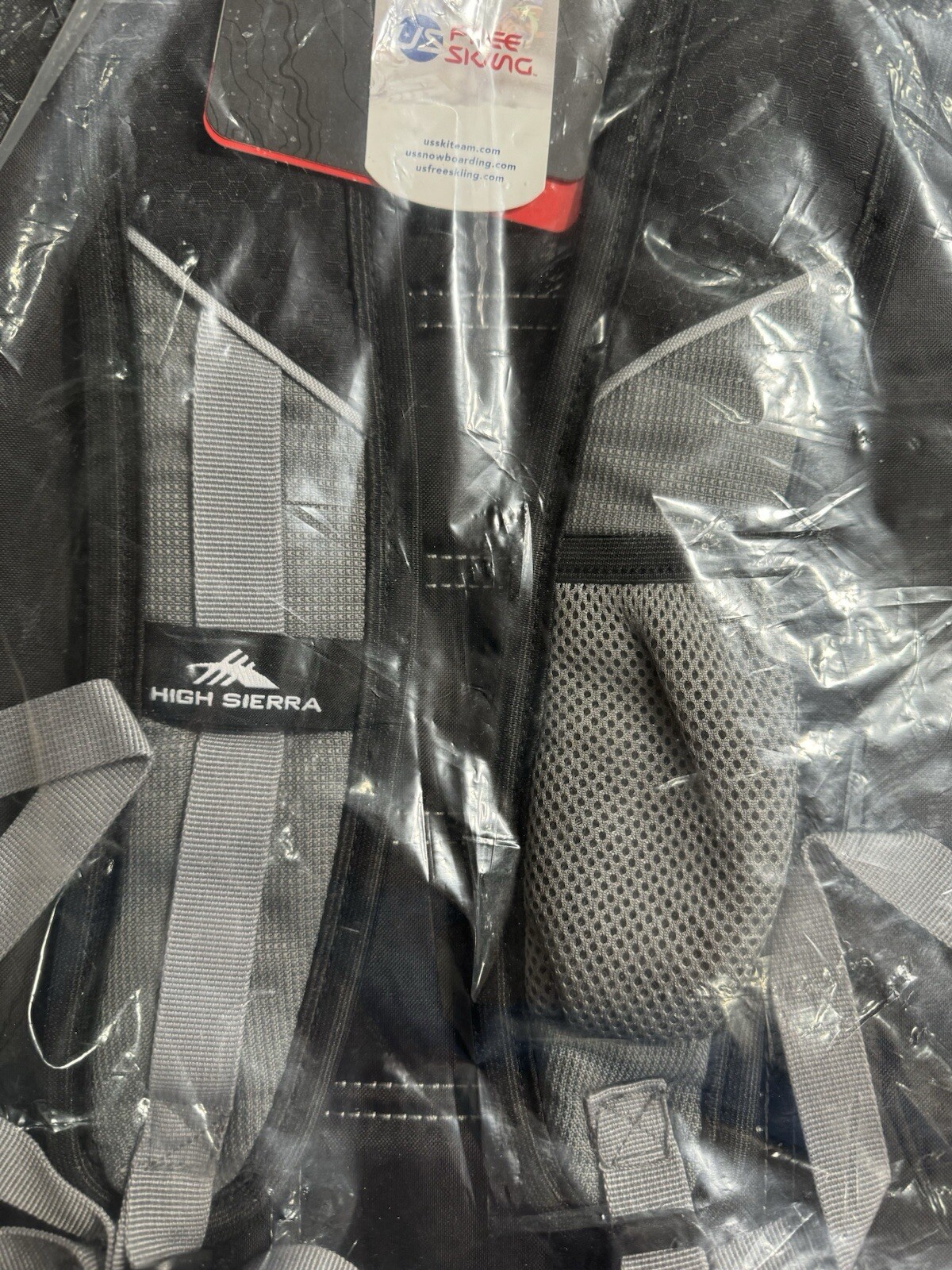 High Sierra Loop Backpack Travel Work With Tablet Sleeve Black/Charcoal NWT